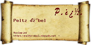 Peltz Ábel névjegykártya